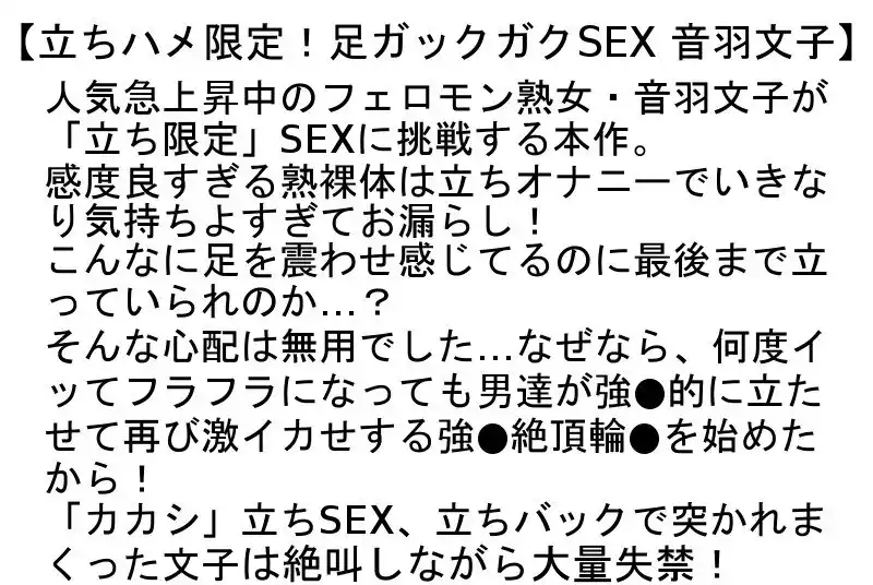 【お得セット】 立ちハメ限定!足ガックガクSEX翔田千里・音羽文子・並木塔子