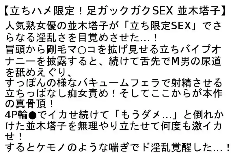 【お得セット】 立ちハメ限定!足ガックガクSEX翔田千里・音羽文子・並木塔子