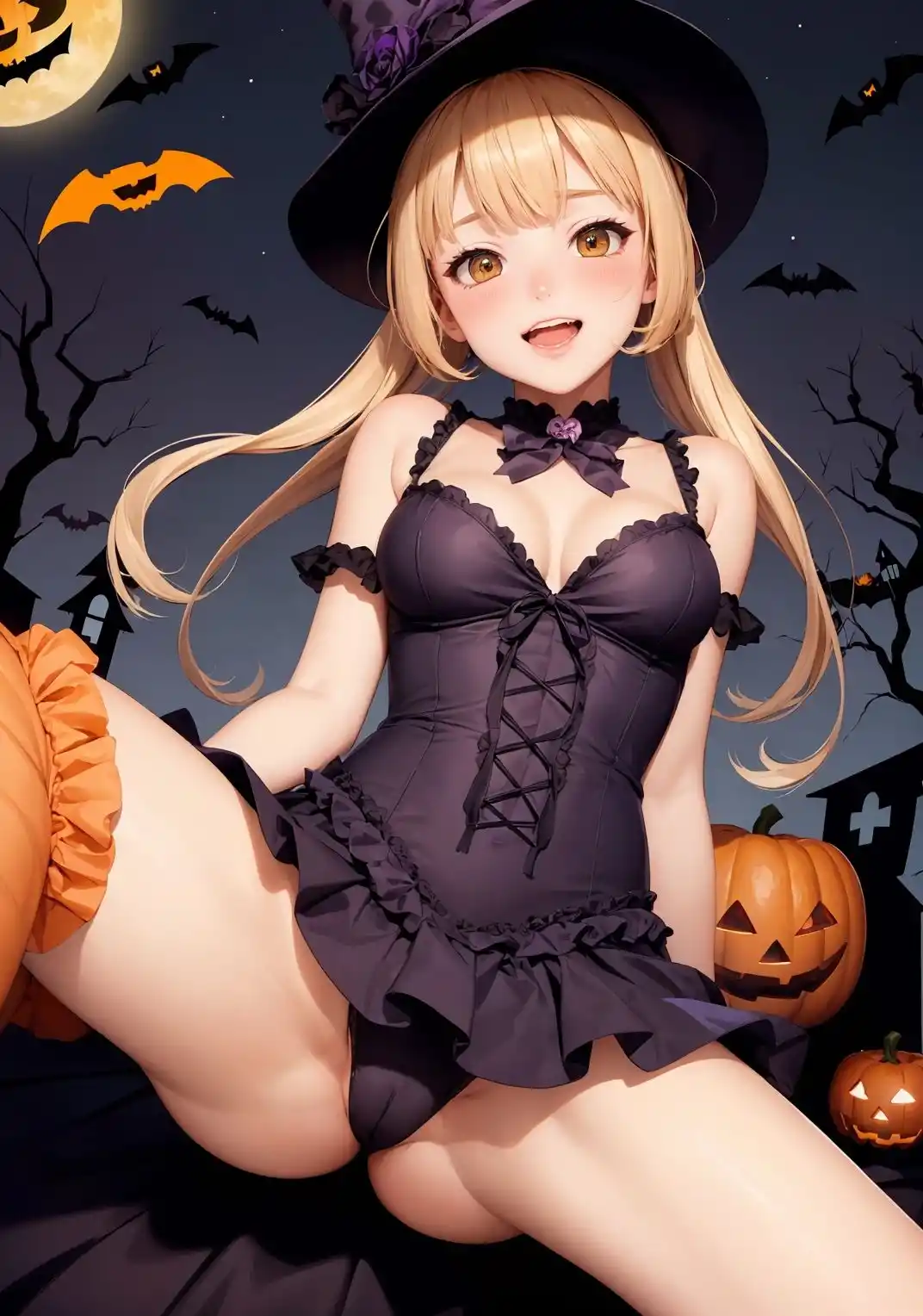 【ハロウィン美少女AIイラスト集】AI HALLOWEEN MODE【PNG97枚/PDF付】