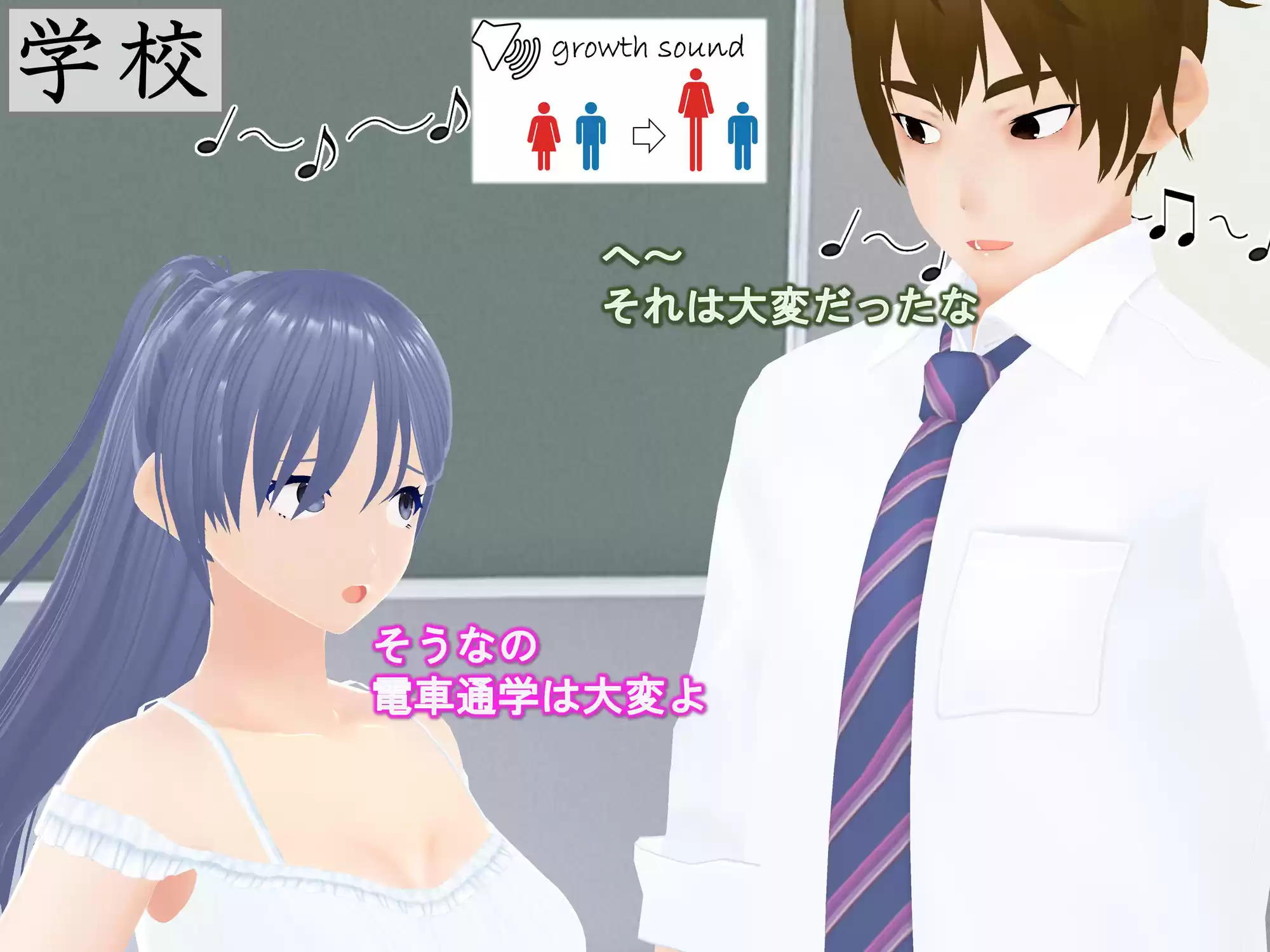 女子だけ成長 男子を追い抜く 成長音〜電車編〜