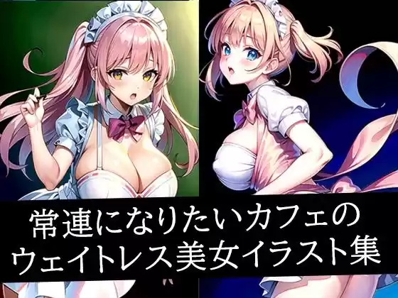 常連になりたいカフェのウェイトレス美女イラスト集