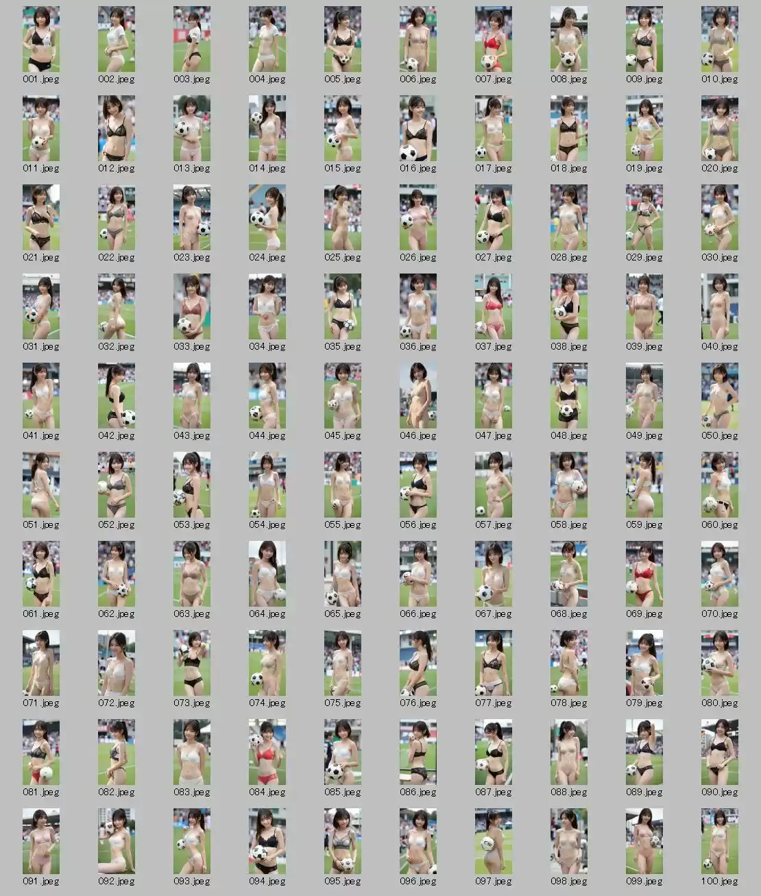 AIコスプレ写真集 「ランジェリー・フットボール」:下着姿のサッカー女子写真集
