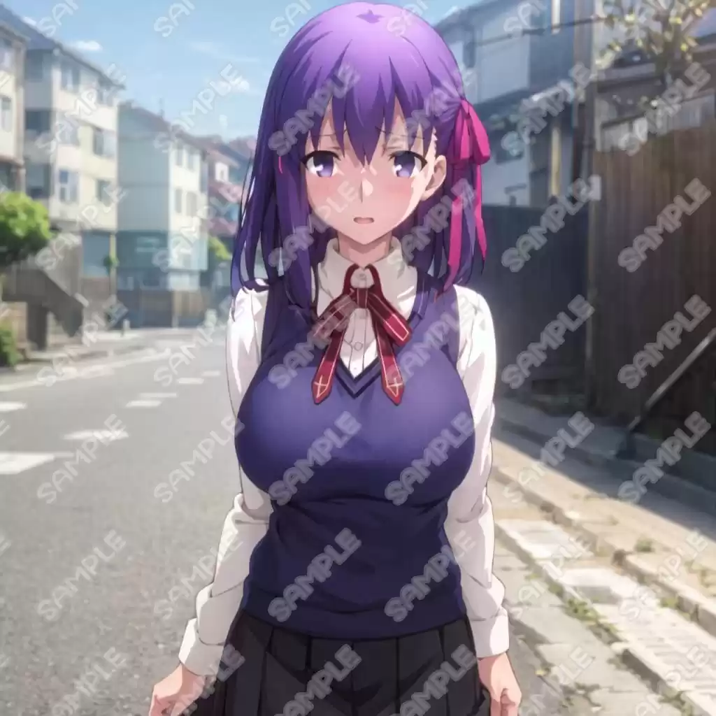 キャラフェチ  Eカップの後輩  着衣巨乳編＋立ちバック編＋フェラ編