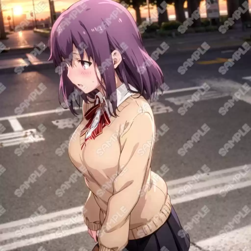 キャラフェチ  Eカップの後輩  着衣巨乳編＋立ちバック編＋フェラ編