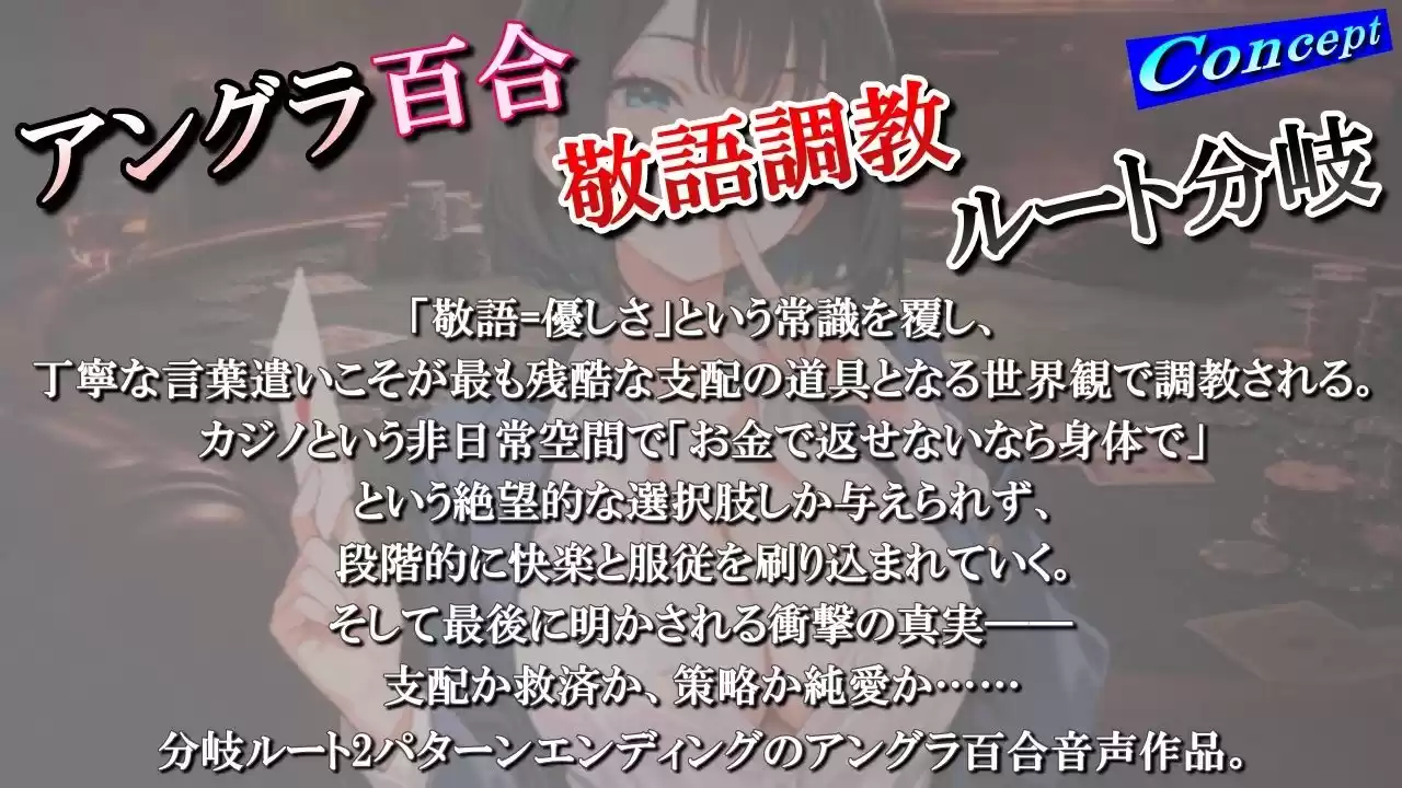 【アングラ百合×敬語調教】「闇カジノの借金は身体で」ディーラーの服従調教日誌〜永遠に私のものになるまで〜<バイノーラル>