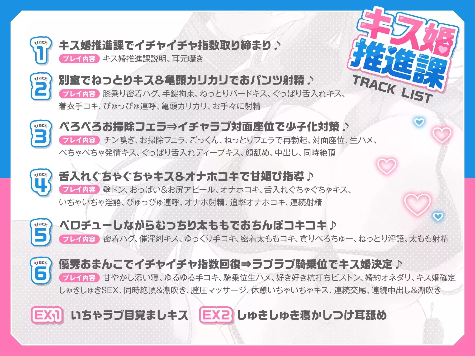 【甘媚びべろちゅ〜しまくり♪】 いちゃいちゃ密着キスで少子化対策!キス婚推進課〜ドスケベお姉さんポリスの甘媚び搾精指導「私とお口でセックスしましょうね…♪」