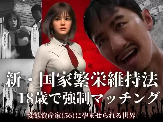 新・国家繁栄維持法  18歳で強●マッチング。変態資産家（56）に孕ませられる世界