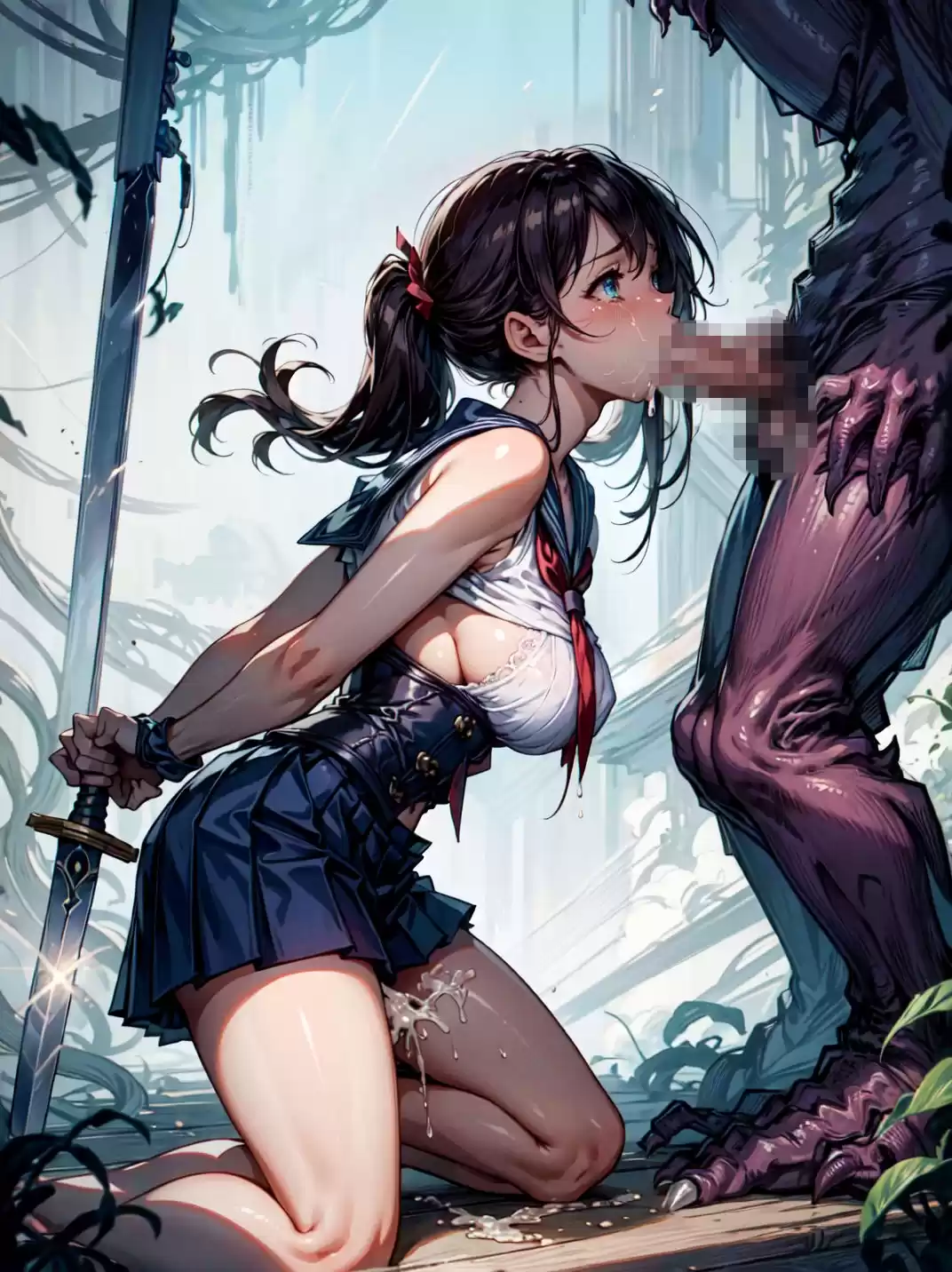 淫魔との戦いに敗れ、犯●れた淫魔ハンター5