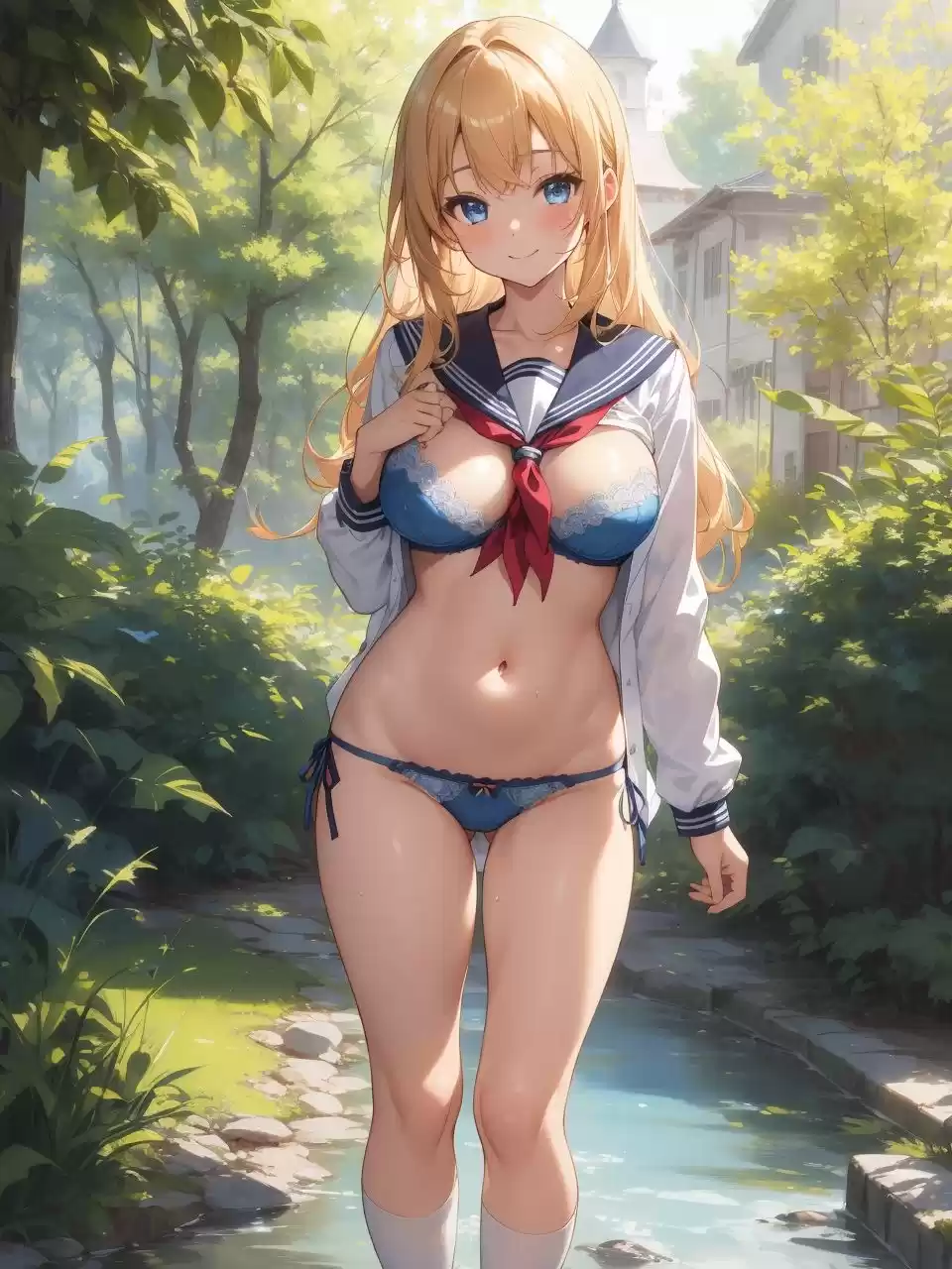 セーラー服が似合う美少女〜AIイラスト集〜