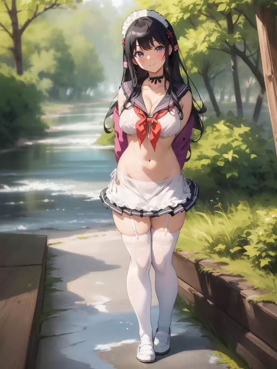 セーラー服が似合う美少女〜AIイラスト集〜