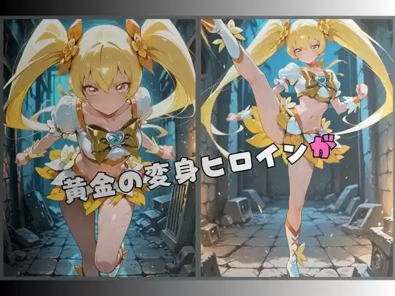 【R-18】拘束された黄金の変身ヒロイン