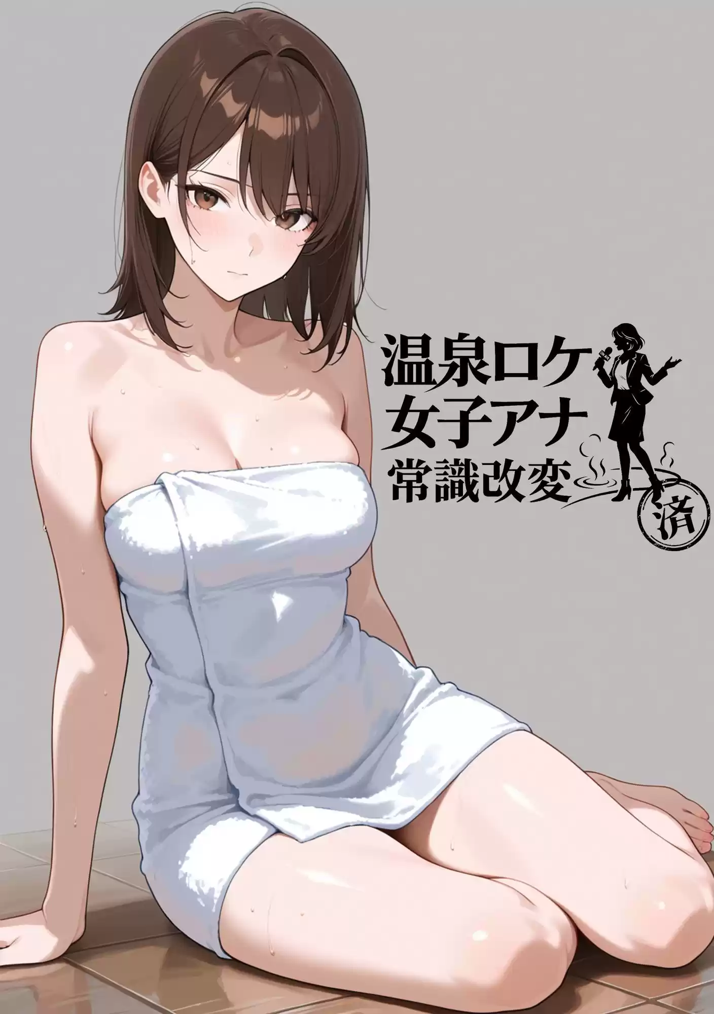温泉ロケ、女子アナ、常識改変済。〜汗だくセックスマッサージ〜