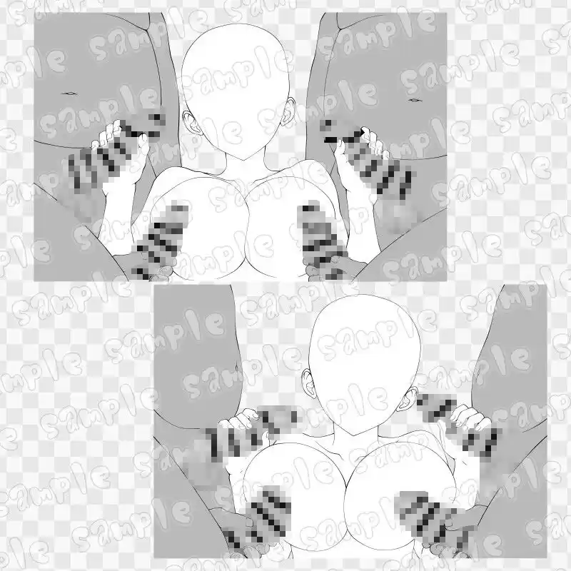 線画素材集［手］106
