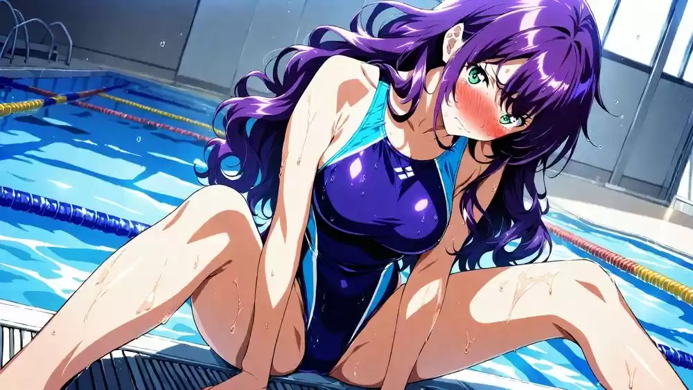 爆乳茶髪紫髪水泳美少女が熱血教師と水着姿孕ませ交尾【4K】