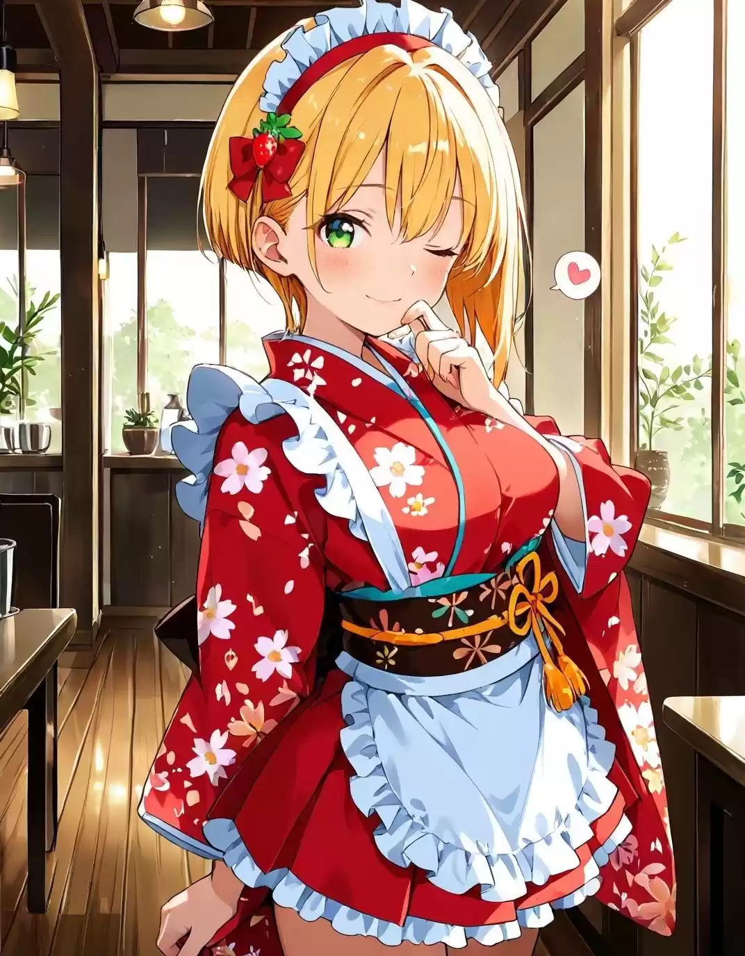どこでもセックスするのが当たり前になっちゃった世界 和服ウェイトレス編