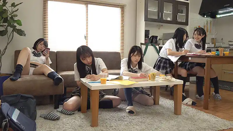 テスト前に泊まり込みで勉強会をする妹とそのお友達。勉強に集中するあまりの油断しまくり純白パンチラと、部屋中に充満する10代の甘酸っぱい香りで、僕のチ●ポは我慢の限界を迎える！