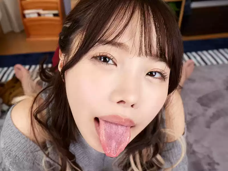 【VR】めちゃ猫背になって美少女のフェラ顔を至近距離で見ながら抜かれまくるVR 松本いちか