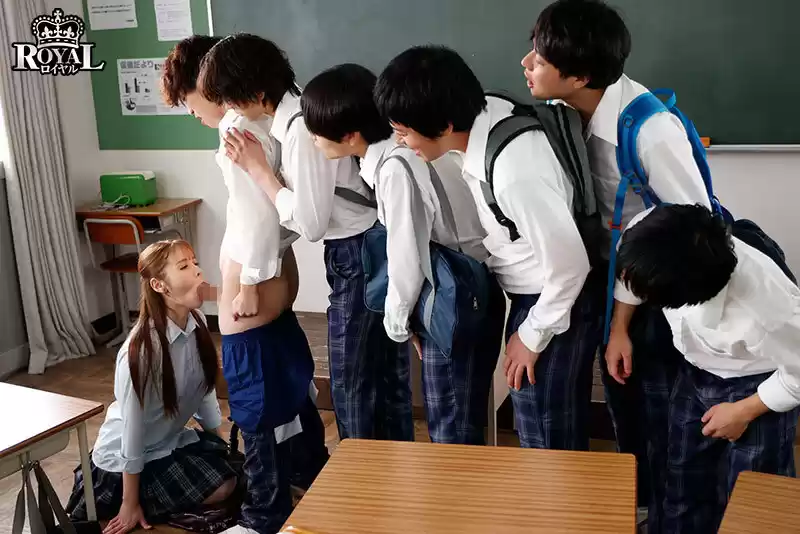 発情したら校内ドコでも強●中出し！！田舎の男子生徒99％学校で思春期チ●ポを喰い散らかすドスケベ淫乱転校生 天音ミシェル