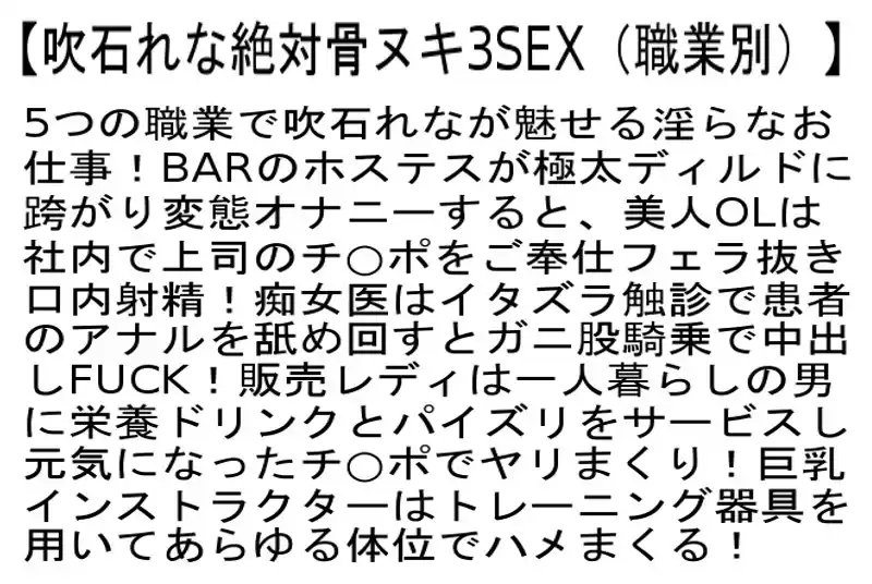【お得セット】隣人は不貞妻・コスビッチ3SEX2・吹石れな絶対骨ヌキ3SEX（職業別）